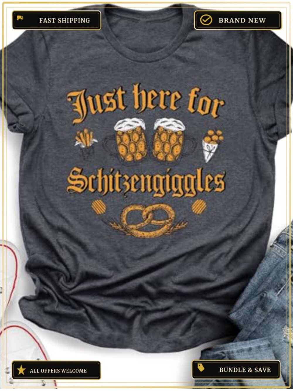 Oktoberfest Drinking Beer Graphic Tee Women Short Sleeve Crew Neck